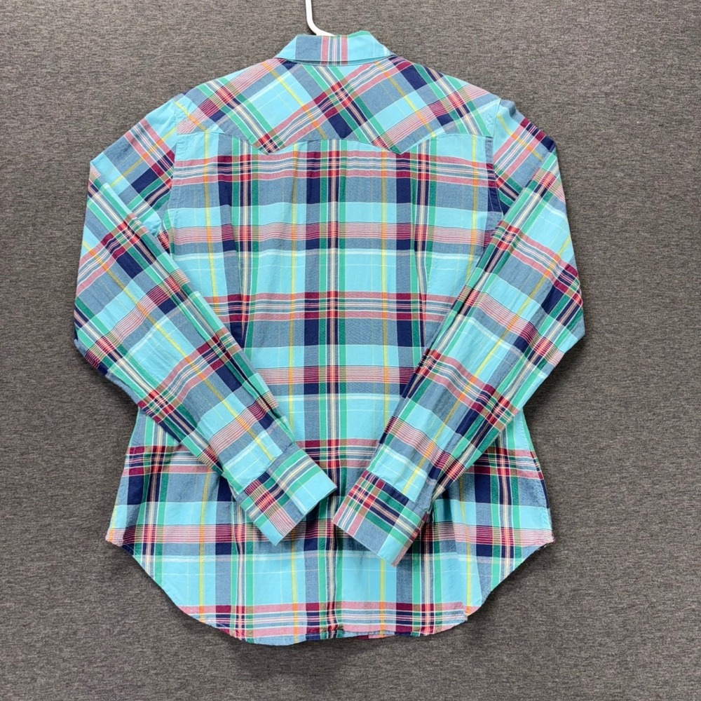Ralph Lauren Multicolor Plaid Button-Down Shirt - Teal Dominant - Picture 9 of 11